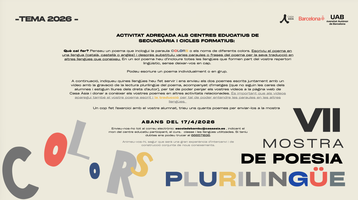VII Multilingual Poetry Exhibition poster